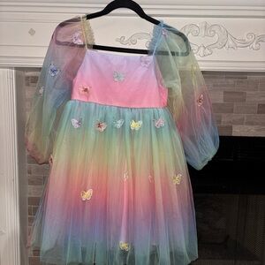 Lola + The Boys Multicolor Butterfly Dress